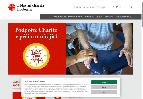 Webové stránky Diecézní charita Brno, Ždánice