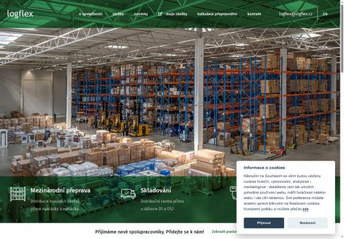 Webové stránky Logflex CZ s.r.o., Syrovice