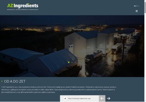Webové stránky AZ Ingredients Group, s.r.o., Znojmo