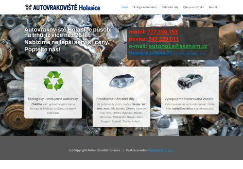 Zobrazit webové stránky Autovrakoviště Holasice