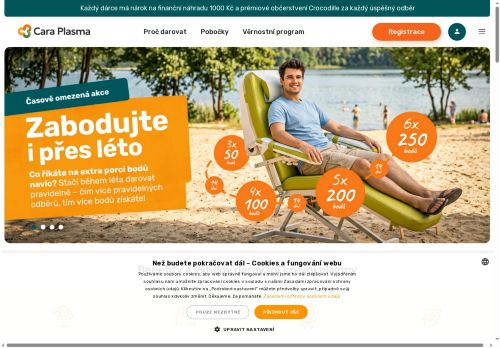 Zobrazit webové stránky Cara Plasma - odběrové místo Kolín