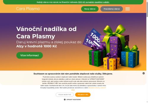 Zobrazit webové stránky Cara Plasma - odběrové místo Břeclav