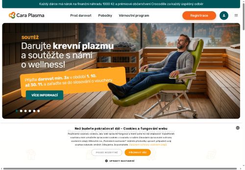 Zobrazit webové stránky Cara Plasma - odběrové místo Kolín