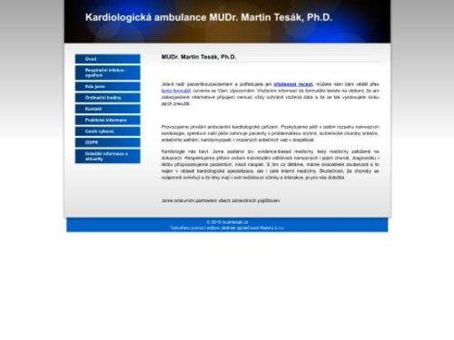 Kardiologická ambulance – MUDr. Martin Tesák, Ph.D.