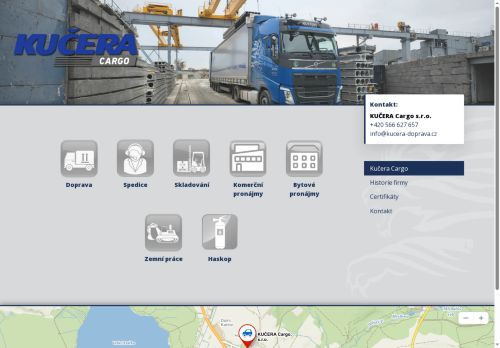 Webové stránky KUČERA Cargo, s.r.o, Brno