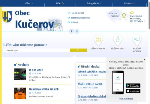 Zobrazit webové stránky Obecní úřad Kučerov