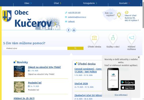 Zobrazit webové stránky Obecní úřad Kučerov