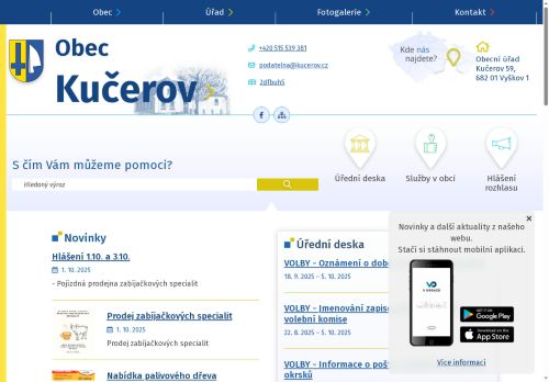 Zobrazit webové stránky Obecní úřad Kučerov