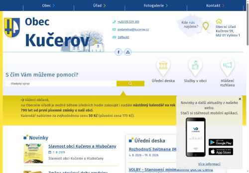 Zobrazit webové stránky Obecní úřad Kučerov