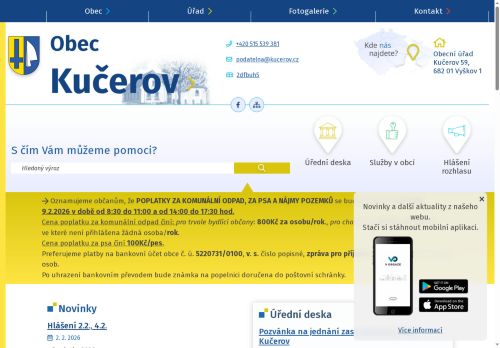 Zobrazit webové stránky Obecní úřad Kučerov