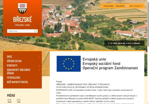 Zobrazit webové stránky Obecní úřad Březské