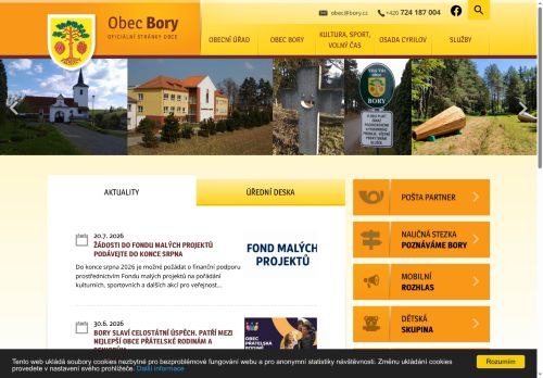 Zobrazit webové stránky Obecní úřad Bory