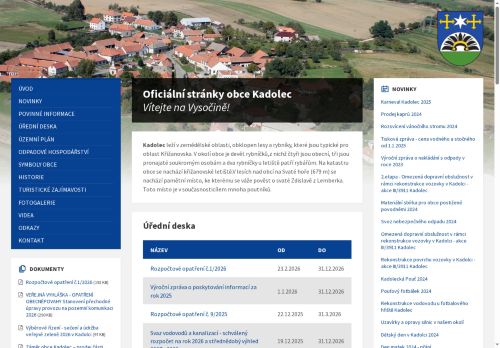 Zobrazit webové stránky Obecní úřad Kadolec