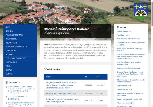 Zobrazit webové stránky Obecní úřad Kadolec
