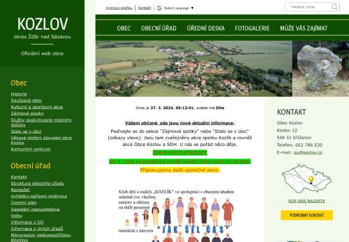 Zobrazit webové stránky Obecní úřad Kozlov