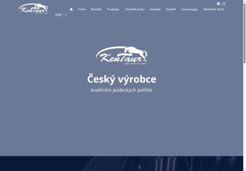 Webové stránky KENTAUR Saddlery s.r.o., Prostějov