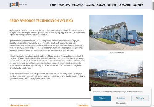 PD PLAST, spol. s r.o. nabízí práci na pozici inženýr/ka kvality v obci Uherský Brod