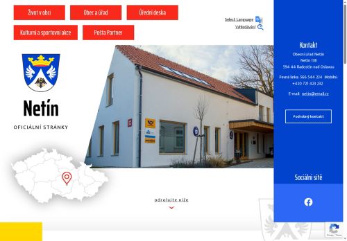 Zobrazit webové stránky Obecní úřad Netín