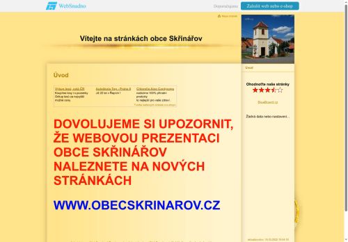 Zobrazit webové stránky Obecní úřad Skřinářov
