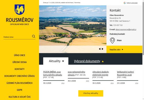 Zobrazit webové stránky Obecní úřad Rousměrov