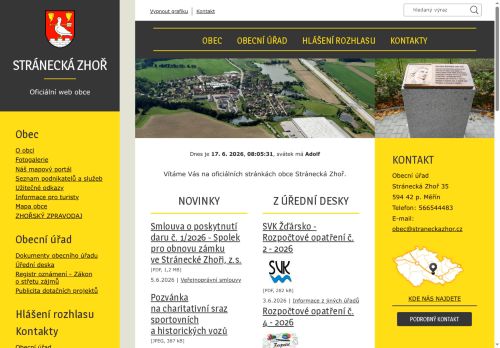 Zobrazit webové stránky Obecní úřad Stránecká Zhoř