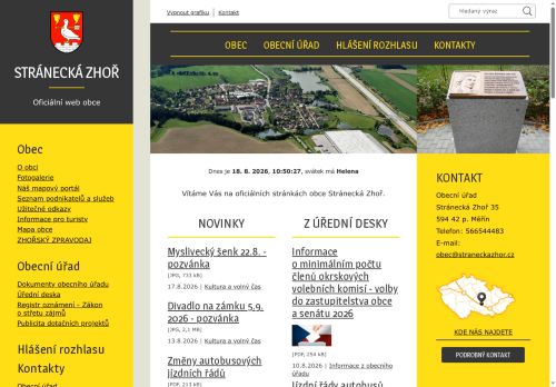 Zobrazit webové stránky Obecní úřad Stránecká Zhoř