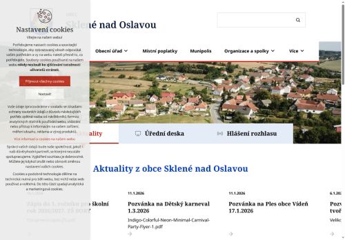Zobrazit webové stránky Obecní úřad Sklené nad Oslavou