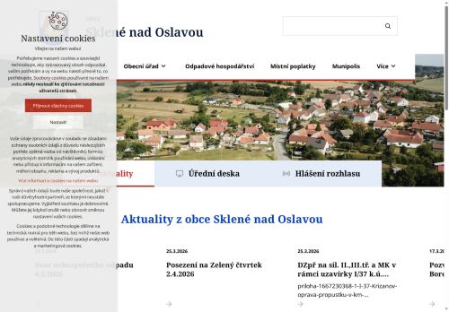 Zobrazit webové stránky Obecní úřad Sklené nad Oslavou