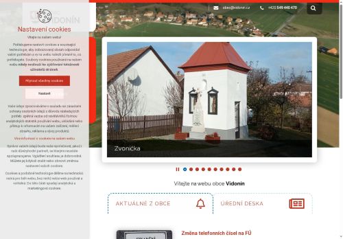 Zobrazit webové stránky Obecní úřad Vidonín