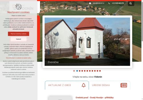 Zobrazit webové stránky Obecní úřad Vidonín