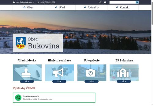 Zobrazit webové stránky Obecní úřad Bukovina