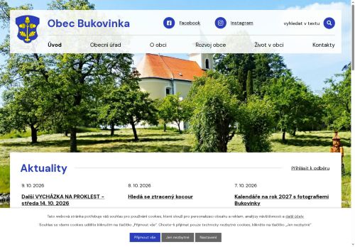 Zobrazit webové stránky Obecní úřad Bukovinka