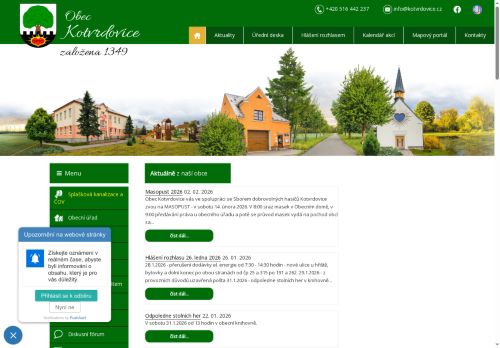 Zobrazit webové stránky Obecní úřad Kotvrdovice