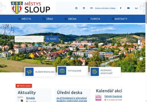 Zobrazit webové stránky Úřad městyse Sloup