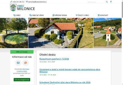 Zobrazit webové stránky Obecní úřad Milonice