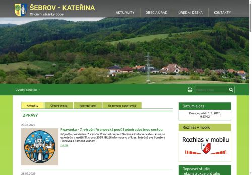 Zobrazit webové stránky Obecní úřad Šebrov-Kateřina