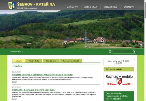 Zobrazit webové stránky Obecní úřad Šebrov-Kateřina