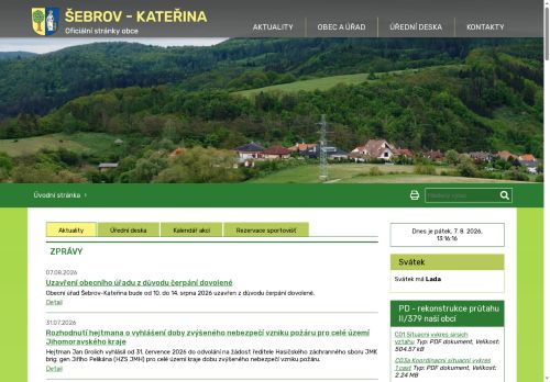 Zobrazit webové stránky Obecní úřad Šebrov-Kateřina