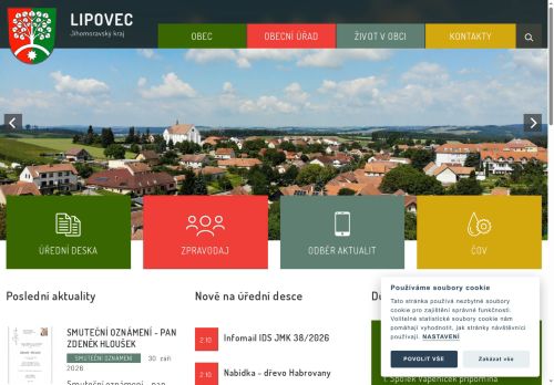 Zobrazit webové stránky Obecní úřad Lipovec