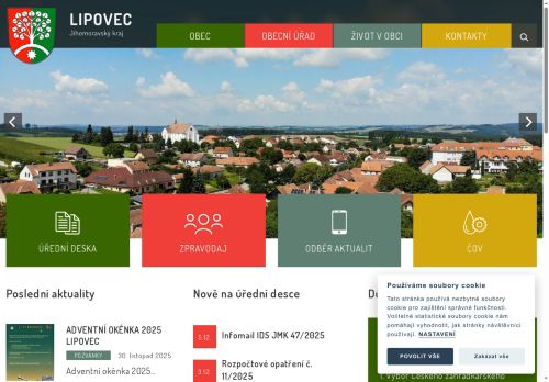 Zobrazit webové stránky Obecní úřad Lipovec
