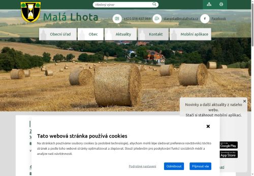 Zobrazit webové stránky Obecní úřad Malá Lhota