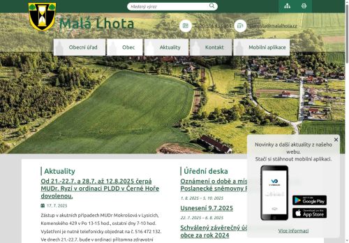 Zobrazit webové stránky Obecní úřad Malá Lhota