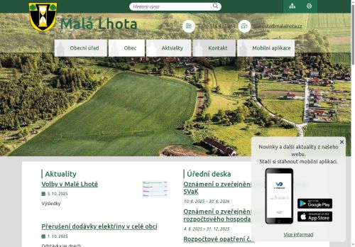 Zobrazit webové stránky Obecní úřad Malá Lhota