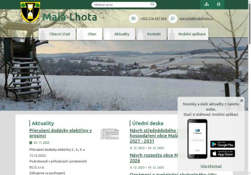 Zobrazit webové stránky Obecní úřad Malá Lhota