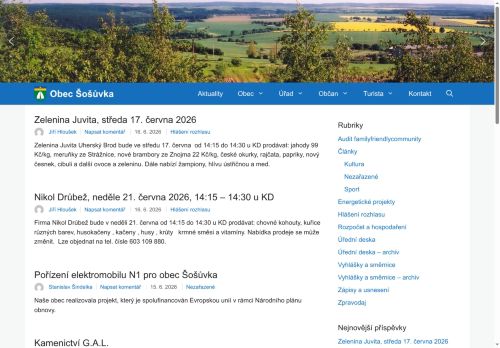 Zobrazit webové stránky Obecní úřad Šošůvka