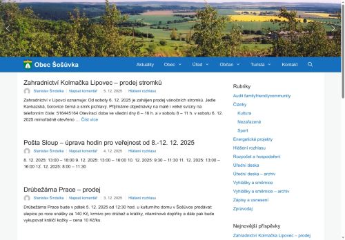 Zobrazit webové stránky Obecní úřad Šošůvka