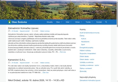 Zobrazit webové stránky Obecní úřad Šošůvka