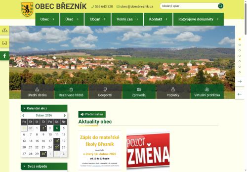 Zobrazit webové stránky Obecní úřad Březník