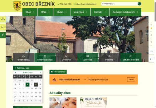 Zobrazit webové stránky Obecní úřad Březník