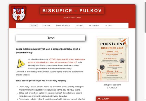 Zobrazit webové stránky Obecní úřad Biskupice-Pulkov